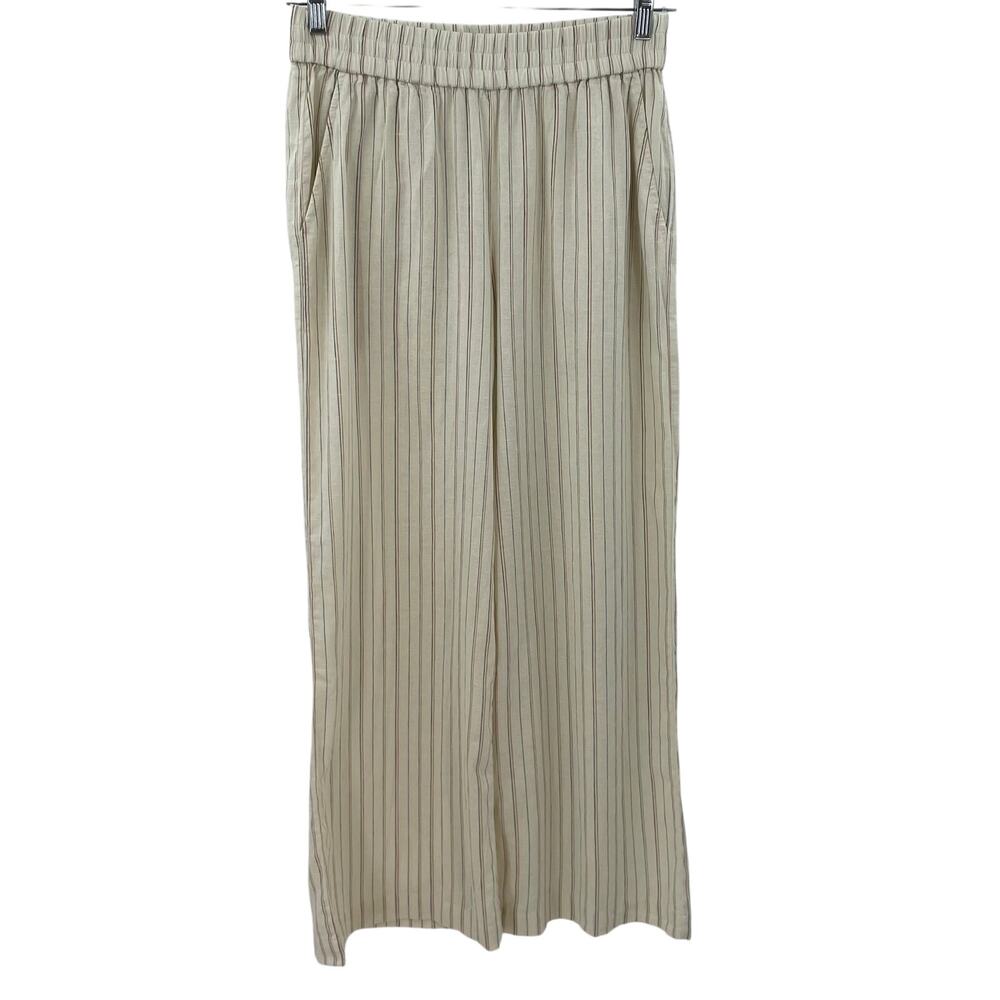 NWT Marine Layer Allison Hemp Trouser Pants Railroad Stripe M